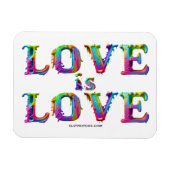 SlipperyJoe's liefde is liefde spuitverf gay pride Magneet (Horizontaal)