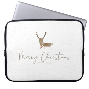 SlipperyJoe's lijnkunst silhouet rendier minimaal Laptop Sleeve