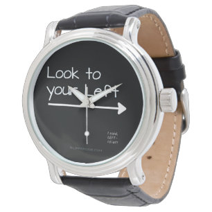 SlipperyJoe's look links grappig grimmig wit pijlt Horloge