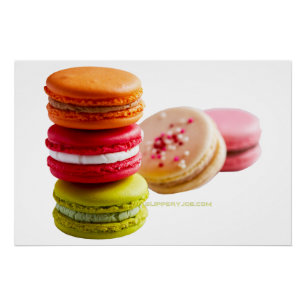 SlipperyJoe's Macaroon koekjes Franse gestapelde l Perfect Poster