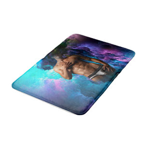 SlipperyJoe's Man ondergoed piek paars blauw Badmat