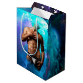 SlipperyJoe's Man ondergoed piek paars blauw Medium Cadeauzakje (Achterkant Gekanteld)