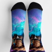 SlipperyJoe's Man ondergoed piek paars blauw Sokken (Top)