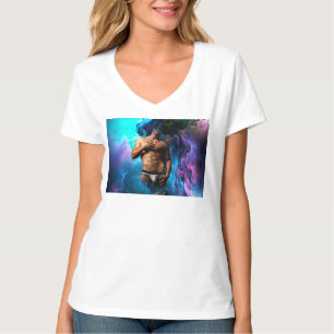 SlipperyJoe's Man ondergoed piek paars blauw T-shirt