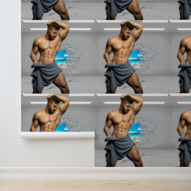 SlipperyJoe's Man serviette brisée mur de brique b (Application)