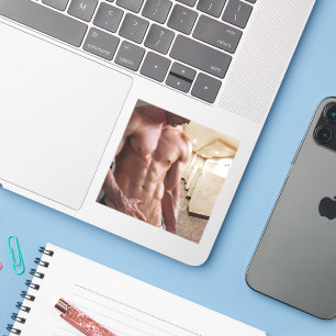 SlipperyJoe's Man sixpack shirtless sexy musculair Sticker