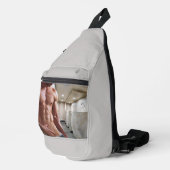 SlipperyJoe's Man sixpack shirtless sexy six pack Sling Bag (Rechterhoek)