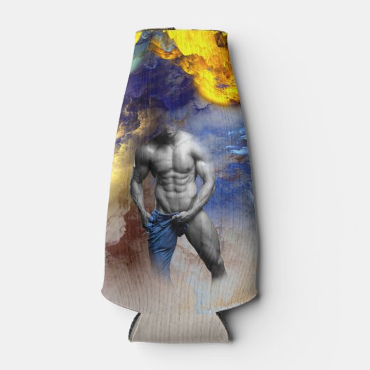 SlipperyJoe's Man steamy shirtloze borstrokken Flesjeskoeler (Voorkant)