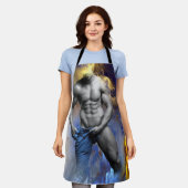 SlipperyJoe's Man steamy shirtloze borstrokken Schort (Gedragen)