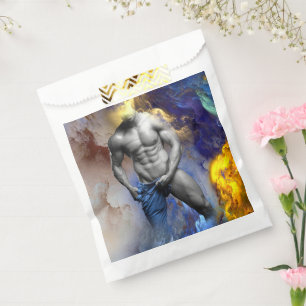 SlipperyJoe's Man stomende shirtloze abs sixpack a Bedankzakje
