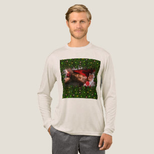 SlipperyJoe's mannelijke borst zes-pack buik bloot Tri-Blend Shirt