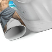 SlipperyJoe's Mannen handdoek gebroken witte bakst Cadeaupapier (Rol Hoek)