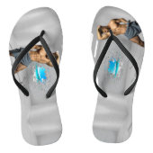 SlipperyJoe's Mannen handdoek gebroken witte bakst Teenslippers (Voetbed)