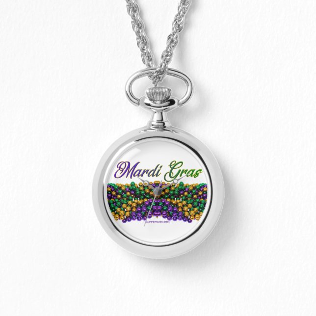 SlipperyJoe's Mardi Gras Colliers en perles violet (Recto)