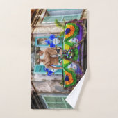 SlipperyJoe's Mardi Gras Hommes violet or vert bal (Serviette à main)