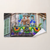 SlipperyJoe's Mardi Gras Hommes violet or vert bal (Serviette à main)