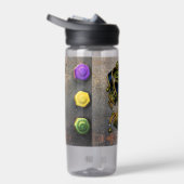 SlipperyJoe's Mardi Gras Mask paars Gold green bl Waterfles (Rechts)