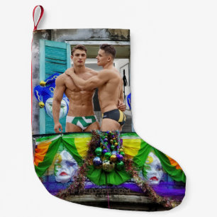 SlipperyJoe's Mardi Gras maskers kralen decoraties Kleine Kerstsok