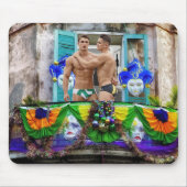 SlipperyJoe's Mardi Gras maskers kralen decoraties Muismat (Voorkant)