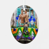 SlipperyJoe's Mardi Gras masques perles décoration (Avant gauche)