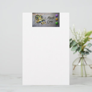 SlipperyJoe's Mardi Gras viering decoratief Ve Briefpapier