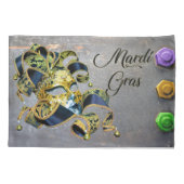 SlipperyJoe's Mardi Gras viering decoratief Ve Kussensloop (Achterkant)