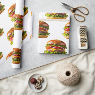 SlipperyJoe's mondwaterende cheeseburger knapperig Cadeaupapier