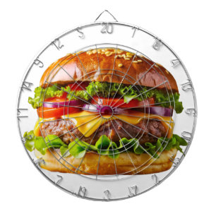 SlipperyJoe's mondwaterende cheeseburger knapperig Dartbord