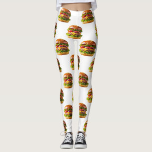 SlipperyJoe's mondwaterende cheeseburger knapperig Leggings