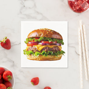 SlipperyJoe's mondwaterende cheeseburger knapperig Servet