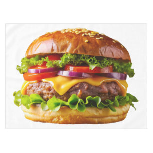 SlipperyJoe's mondwaterende cheeseburger knapperig Tafelkleed