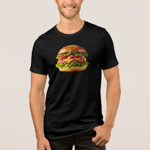 SlipperyJoe's mondwaterende cheeseburger knapperig Tri-Blend Shirt