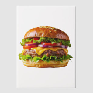 SlipperyJoe's mondwaterende cheeseburger knapperig Vellum Uitnodigingen