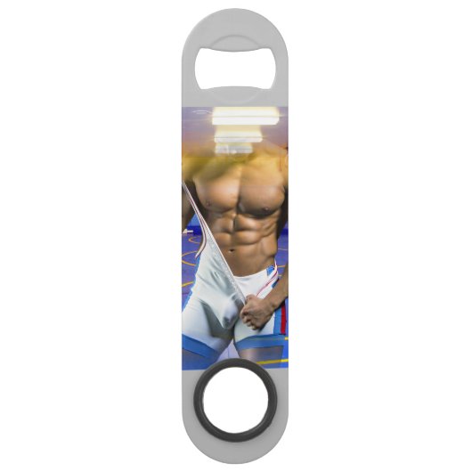 SlipperyJoe's musculaire bulge six pack gym trai (Devant)