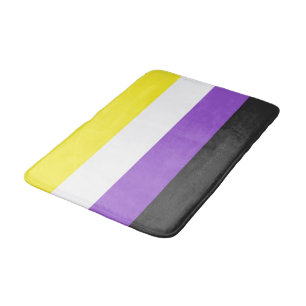 SlipperyJoe's Non-binaire Pride-vlag geel wit paar Badmat