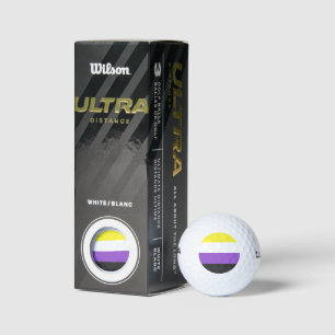 SlipperyJoe's Non-binaire Pride-vlag geel wit paar Golfballen