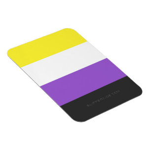 SlipperyJoe's Non-binaire Pride-vlag geel wit paar Magneet