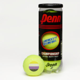 SlipperyJoe's Non-binaire Pride-vlag geel wit paar Tennisballen