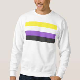 SlipperyJoe's Non-binaire Pride-vlag geel wit paar Trui