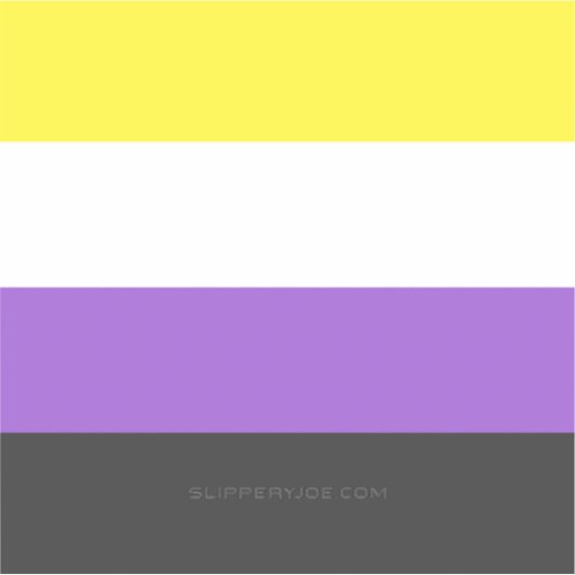 SlipperyJoe's Nonbinary Pride Vlag homoseksuele ge Sticker (Voorkant)