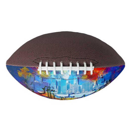 SlipperyJoe's NYC wolkenkrabbers gebouwen kunstwer American Football (Voorkant)