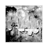 SlipperyJoe's NYC wolkenkrabbers gebouwen kunstwer Rubberstempel (Afrduk)