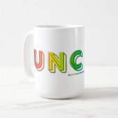 SlipperyJoe's ongesneden levendige regenboog kleur Koffiemok (Voorkant links)