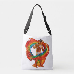 SlipperyJoe's opvallende moderne Pride-thema mascu Crossbody Tas