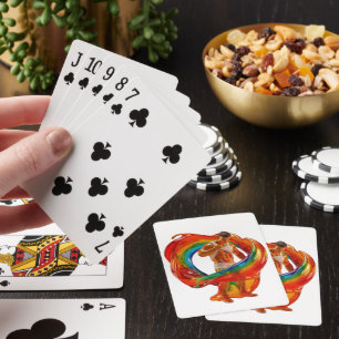 SlipperyJoe's opvallende moderne Pride-thema mascu Pokerkaarten