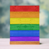 SlipperyJoe's orgueil drapeau en bois horizontal a (Neutre)