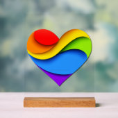 SlipperyJoe's orgueillement coeur courbes forme 3D (Neutre)