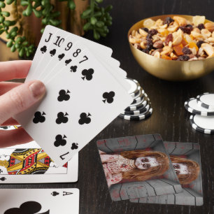 SlipperyJoe's oude pop Gelukkig Halloween enge blo Pokerkaarten