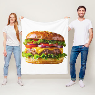 SlipperyJoe's overdonderende gestapelde hamburger  Fleece Deken
