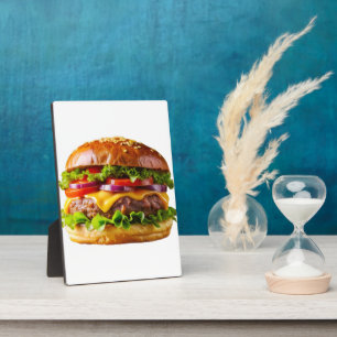 SlipperyJoe's overdonderende gestapelde hamburger Fotoplaat